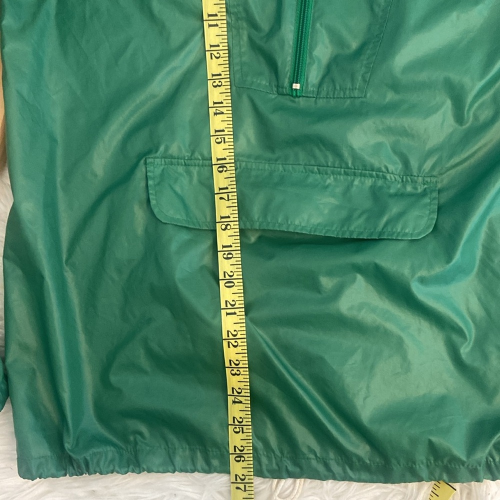 Vintage Izod Lacoste Green Wind Breaker Pullover Hooded Size M - Picture 9 of 9